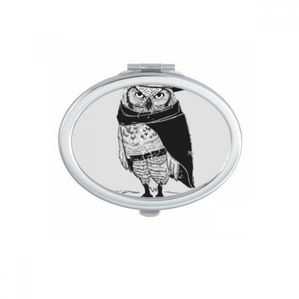 Miroir portable à la main Orchidée Oiseau pour corriger votre maquillage partout
