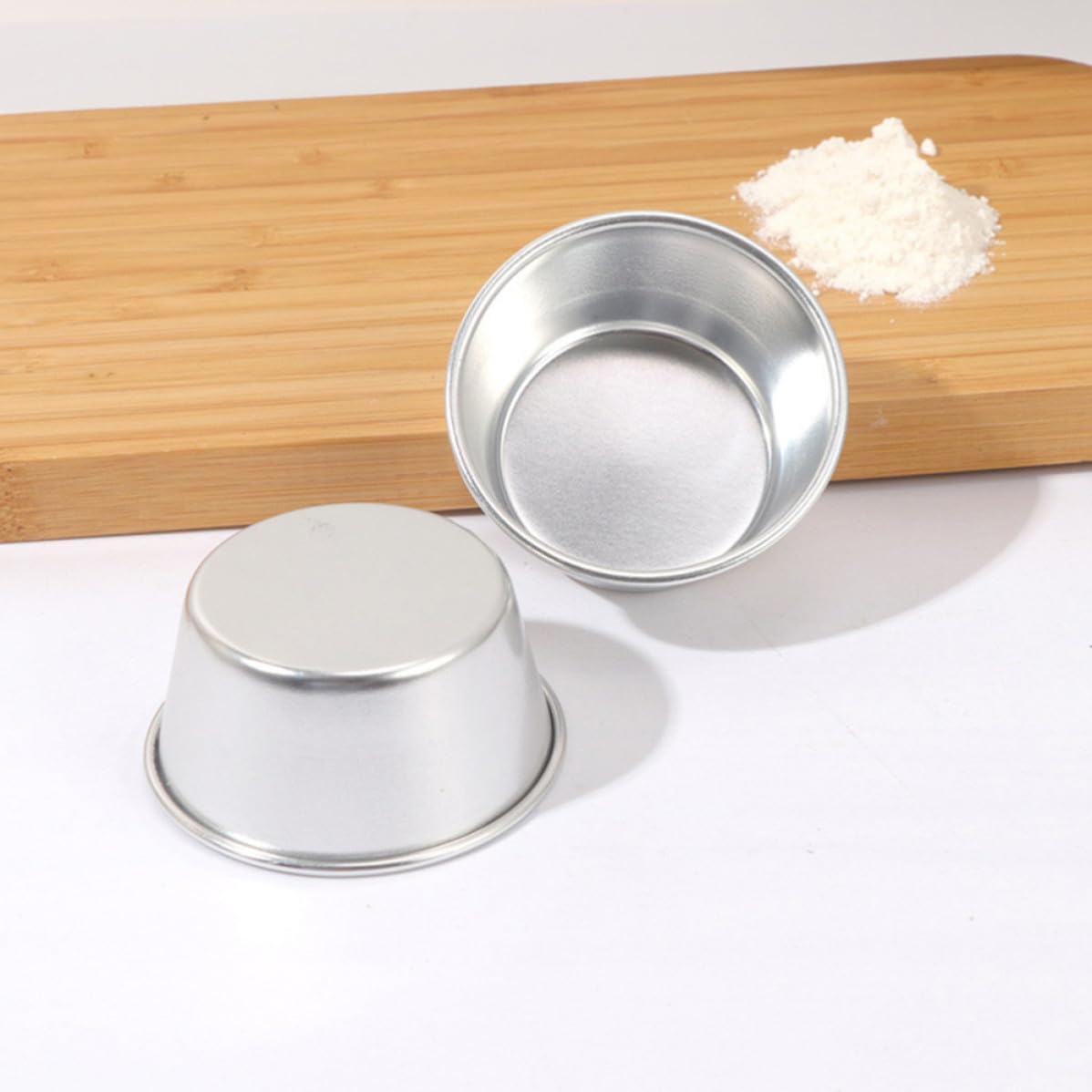 BESPORTBLE 3 Pièces Moule à Tartelettes aux Œufs Rond en Acier au Carbone Argenté
