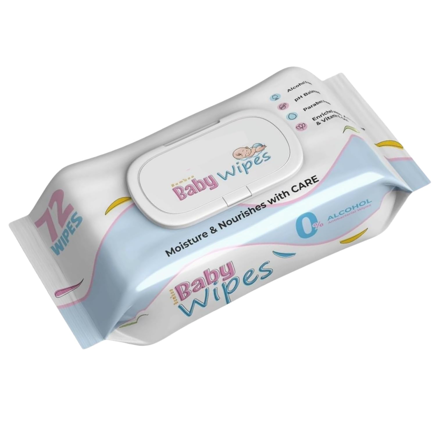 Sohansh Natural Baby Wipes – Alcohol & Paraben Free, Enriched with Aloe Vera & Vitamin E – Extra Soft, Moisturizing Wet Wipes with Lid for Gentle Baby Care-Pack of 1-image-43