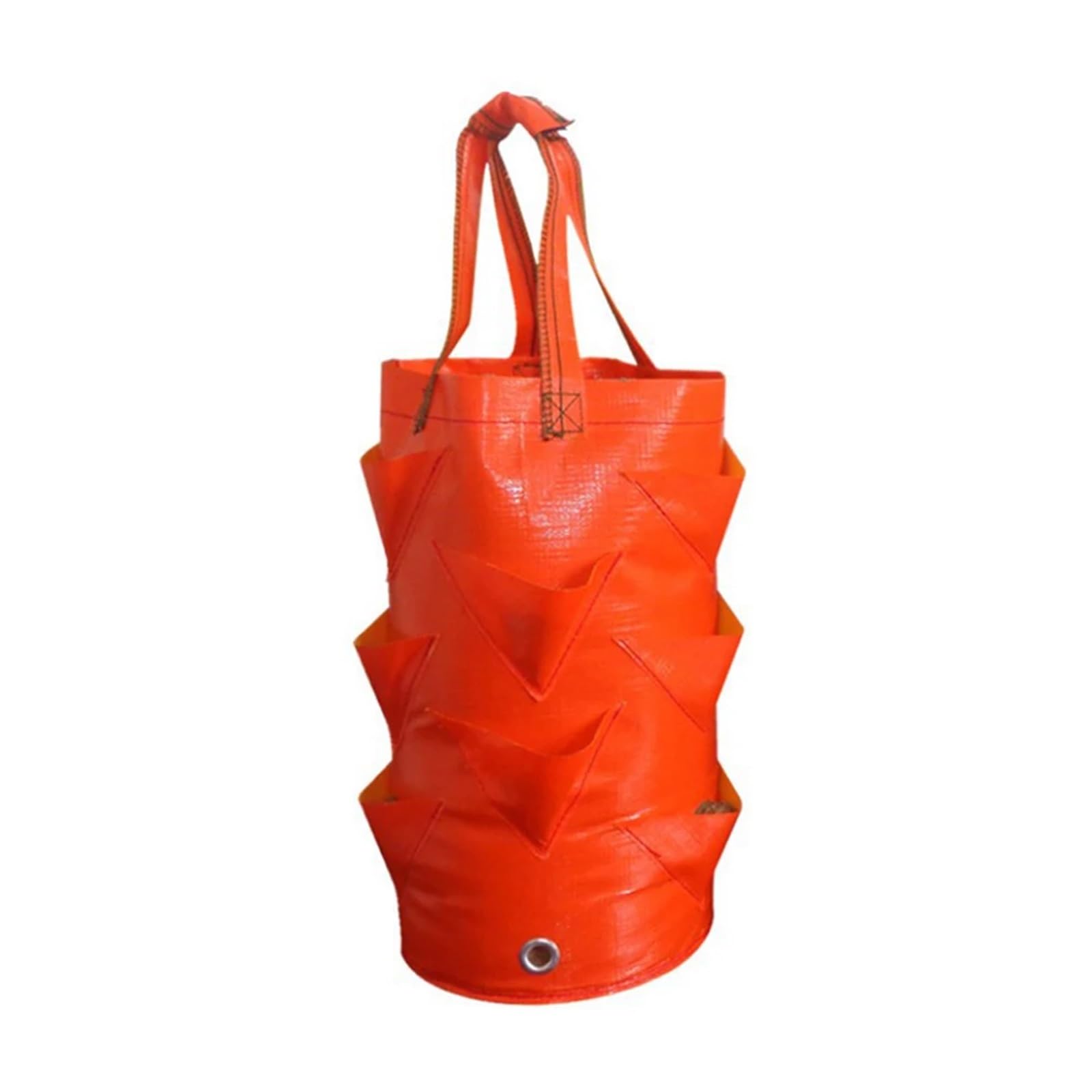 EYRMQWJPC Fabric Plant Growing Bags, Plant Grow Bags 3 gallon Multicolor For Strawberry Vegetables Herbs Flowers(Orange)
