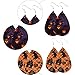 VALICLUD Pendientes de Cuero de Imitación de Halloween con Estampado de Calabaza...