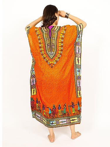 Tengru Lifestyle ELKAF-TEAL Ladies Kaftans Tunic Kimono Maxi Women Dashiki African Caftan Plus Size Lounge Girls Kimono thumb #4