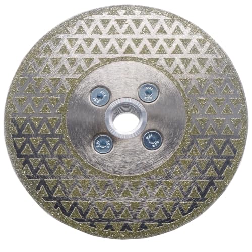 GRINCUTREX 5 Inch Diamond Cutting and Grinding Blade 5/8'-11 Thread Electroplated Cutting and Grinding Disc for Marble,Travertine, Limestone and Tile