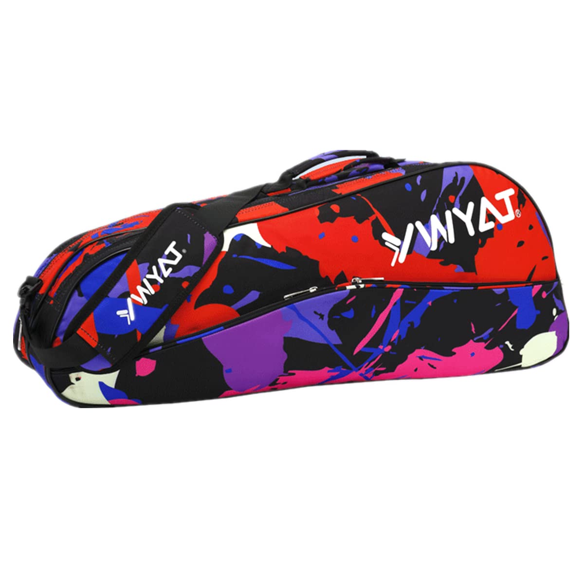 TentHoome Badminton Racket Bag Waterproof Tennis Racquet Single Shoulder Bags 3 to 6 Racquet Tote Pack for Men Women Youth and Adult (Graffiti Red)