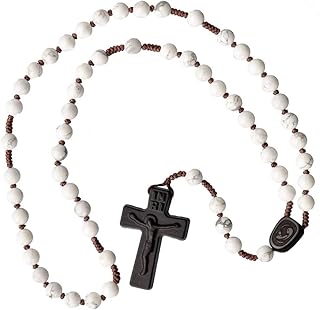 6mm Howlite/Jujube Wood 5 Decade Rosary