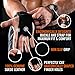 Mava Sports Leather Hand Grips with Wrist Support for Palm Protection, Gymnastics, Pull-ups, Deadlifts, Gym Workout, Kettlebells, and Weightlifting, Unisex (Black,L)