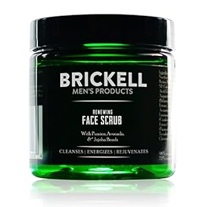 Brickell Men’s Zuiverende Gezichtsscrub voor Mannen, Natuurlijke en Organische Diepe Reiniging, Gezichtsscrub met Jojoba…
