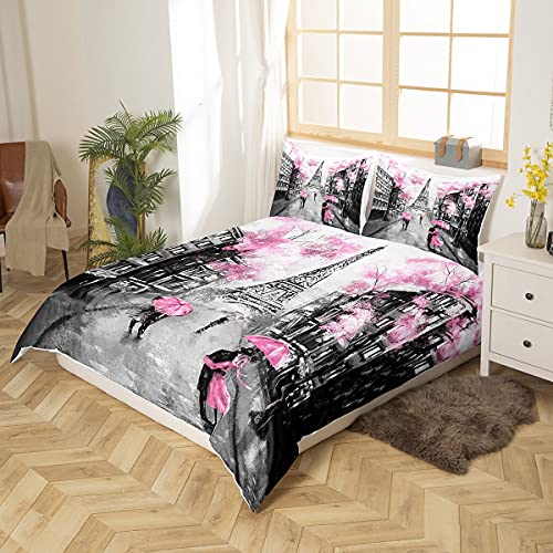 Housse de Couette Tour Eiffel Super King pour Lit Grand Format Style Paris - 3