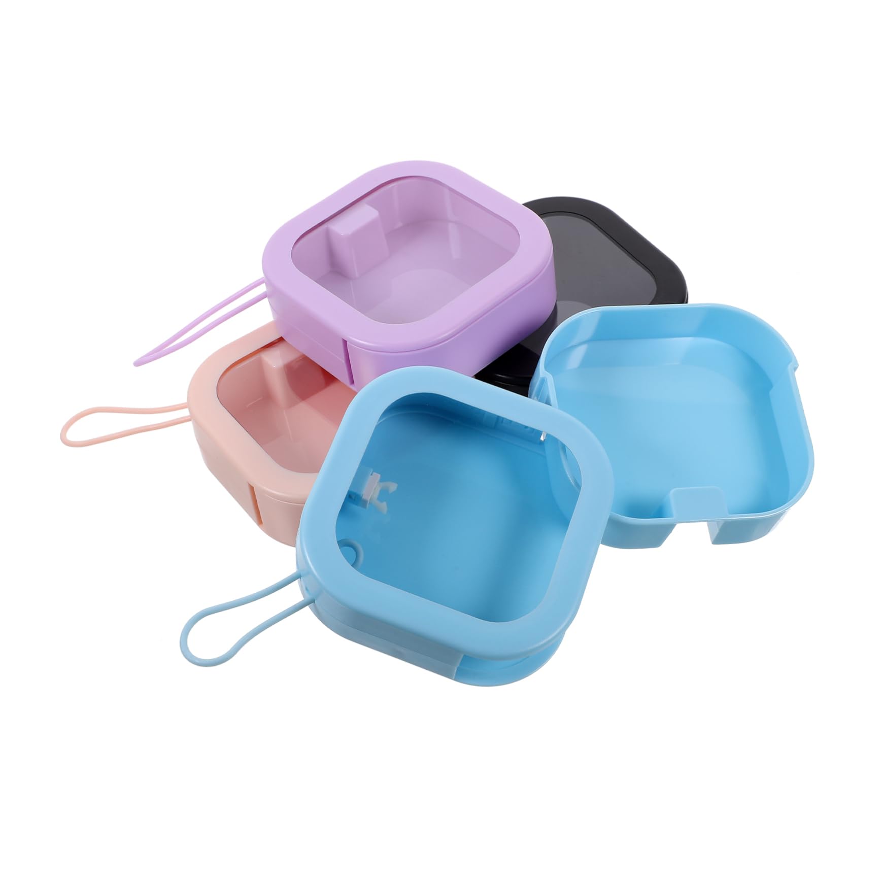 Baluue 20pièces Boîte à Bijoux Compacte Portable Pour Voyage Organisateur De Bijoux Et Accessoires De Maquillage Rose Bleu Noir