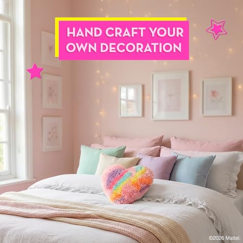 Image of Barbie Latch Hook Kit for Kids Ages 6-12 - DIY Rug Pillow Craft
