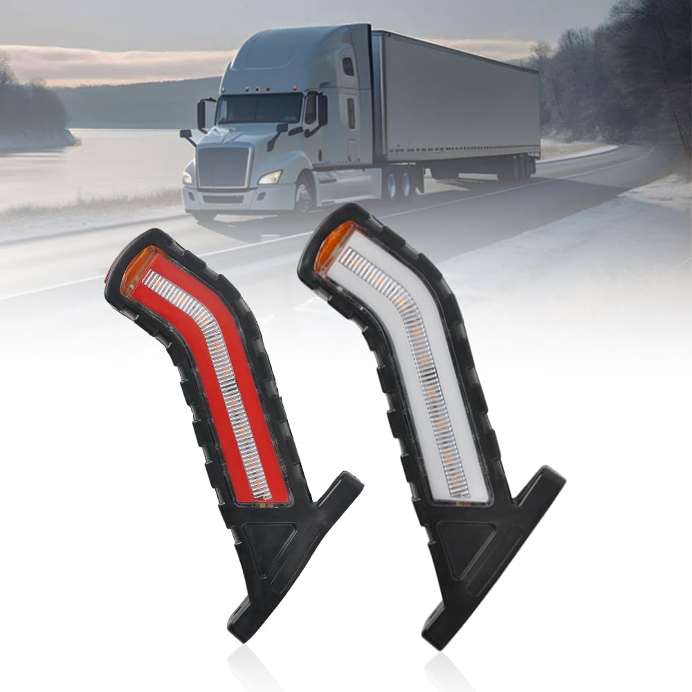 MASO - Luz de plantilla LED impermeable para remolque, luz lateral de gálibo LED, compatible con furgonetas, furgonetas y remolques de 12 V-24 V
