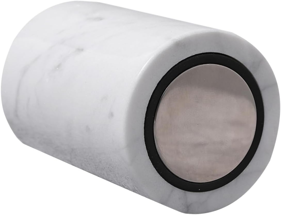 Garneck Unique Marble Toothpick Holder and Cotton Swab Box for Home Decor Elegant Storage Container Modern Design for Spaces