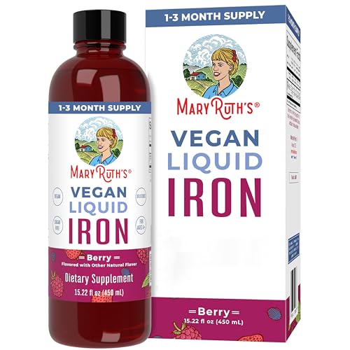 MaryRuth Organics, Liquid Iron, Vegan Liquid Iron, 450ml, Vegetarian, Gluten-Free, Soy-Free, Non-GMO