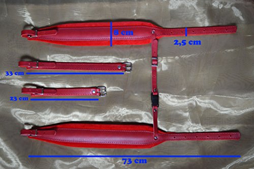Gurte für Akkordeon Akkordeonriemen 8 CM DELUXE 100% italienische Produktion