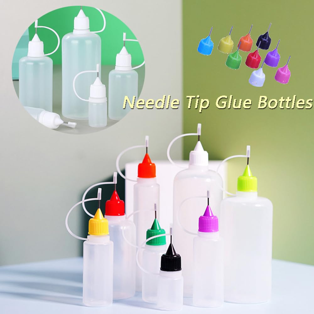 100PCS 3ml-120ml Kunststoff Squeezable Nadel Nachfüllbare DIY Flaschen Auge Flüssigkeit Dropper Probe Tropfen Kann Tinte applikator Behälter Kleber Pigment öl Flüssigkeiten (Gemischtes Deckel,120ML)