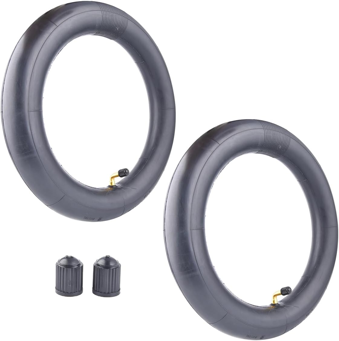 RUTU 12.5x2.75 Inner Tubes Set - Heavy Duty Inner Tubes Replacement for Electric Dirtbike, Scooter, Kids Bicycle, Stroller - Angled Copper Valve, Butyl Rubber, Fits 8.5" Rim - 2-Pack
