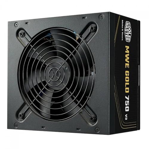 COOLER MASTER, FONTE COOLER MASTER ATX 3.1 750W MWE GOLD 750 V3 PFC ATIVO 80 PLUS GOLD COM CABO DE FORCA GARANTIA 5 ANOS