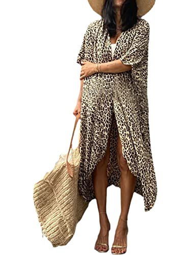 Image of Kaftan Dresses for Women Plus Size Summer Beach Dress with Print and Swim Cover Ups