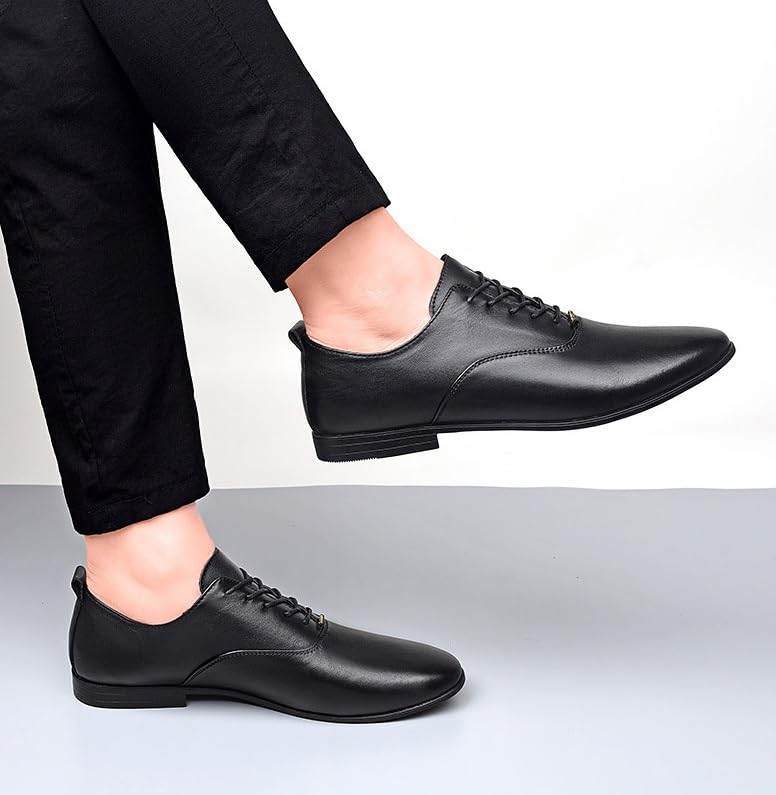 Men Casual Wedding Faux Patent Derby Shoe Men's Classic Business Formal Oxford Shoes3