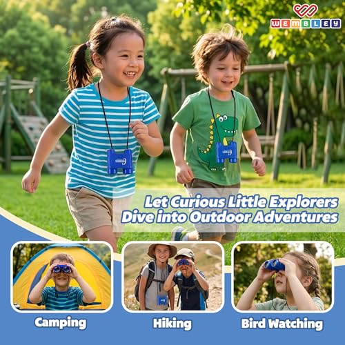 Image of Wembley Mini Binocular Toy for Kids | Compact and Portable Outdoor Binocular for Boys and Girls | Binocular with Neck String, Focus Adjustment and Ultra Zoom | Birthday Gift for Boys and Girls (Blue)