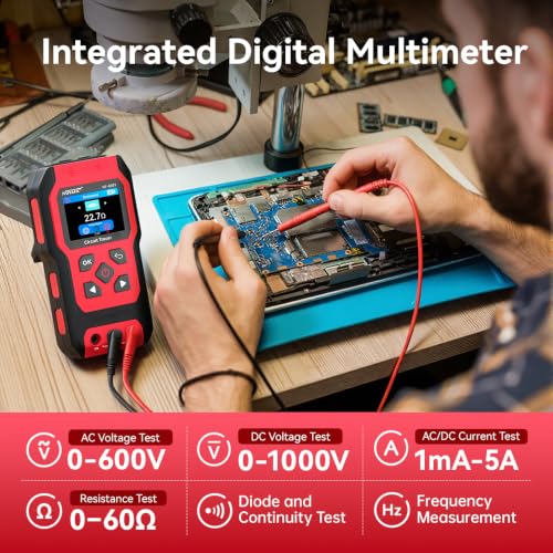 Image of NOYAFA NF-8301 Circuit Tracer - Underground Circuit Breaker Finder & Digital Multimeter, 8 Level Sensitivity Adjustment, Rechargeable Wire Tracer for Fuses, Irrigation, Wall Wires