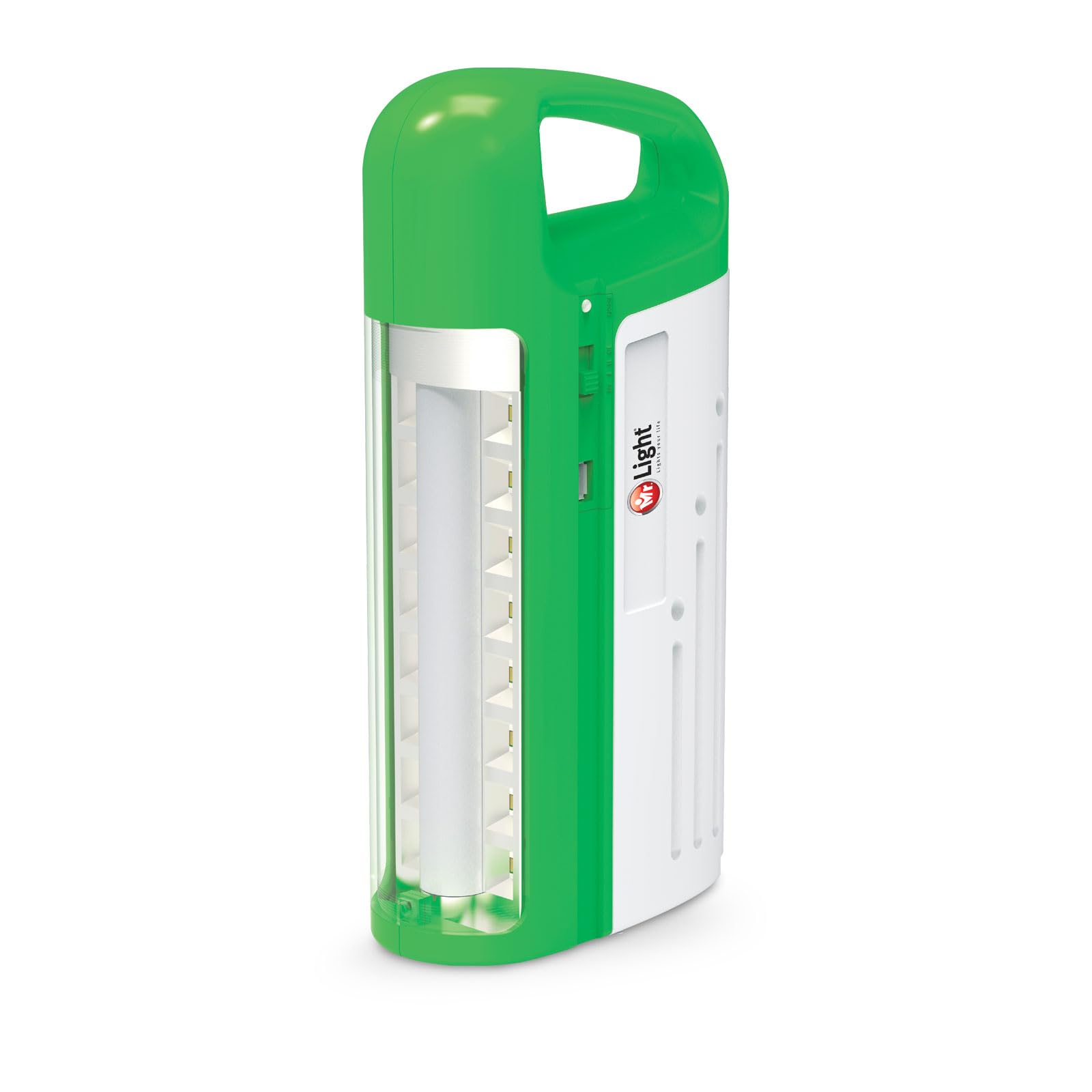 Mr. Light Rechargeable LED Lantern - Emergency Light with Portable Handle 25 Hours Working - AC/DC/Solar Inputs - Charging Indicator, Over Charge &Discharge Protection- 2 Year Warranty,MR.555V6