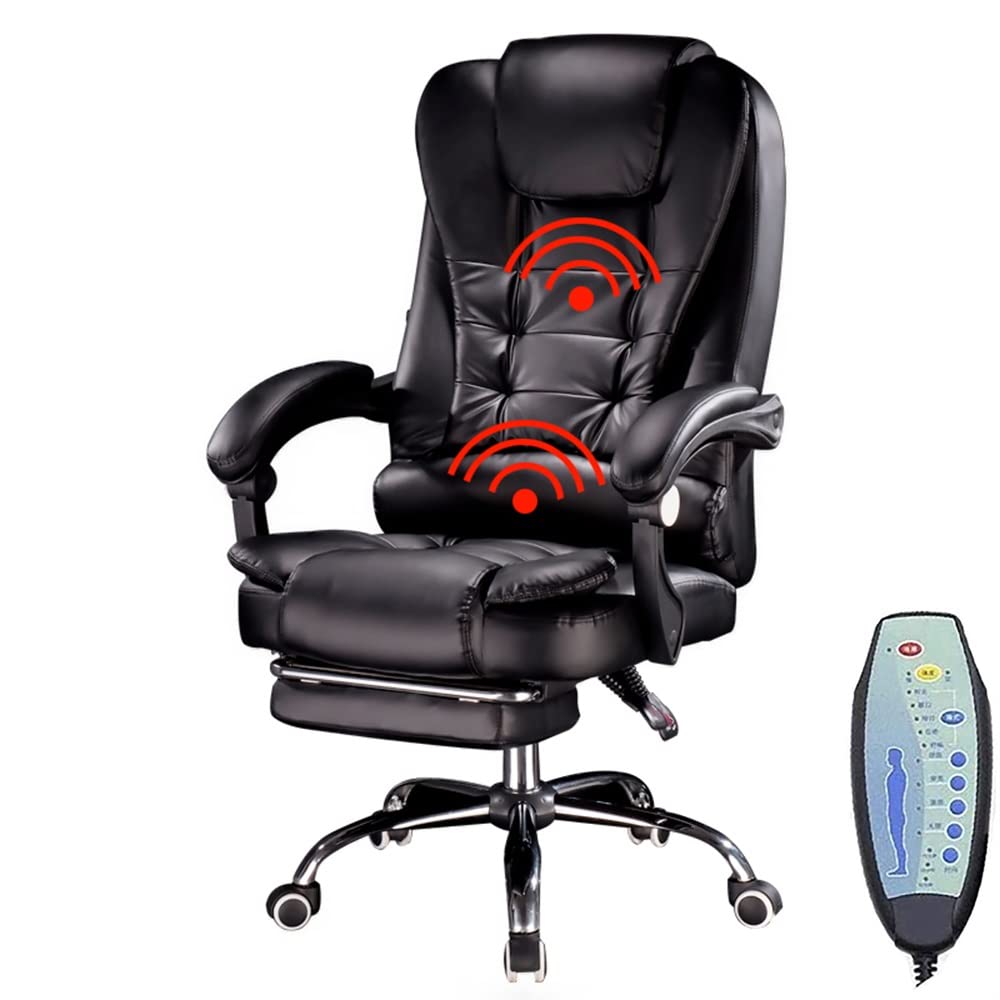 Fauteuil de bureau ergonomique contre le mal de dos avec massage chauffant