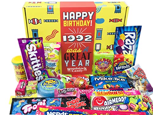 Woodstock Sweet ~ 1992 thirtieth Birthday Retro Decade 90s Sweet Gag Reward Basket Field Assortment From Childhood – Milestone Birthday Items for 30 12 months Outdated Lady or Man
