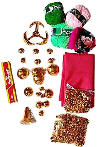 Culturalshoppe 2 feet Elephant Caparison Material nettipattam Making Craft Material Wall Hanging Material kit DIY(1.5feet) Brand: , Multicolour