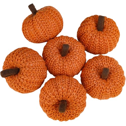 Winlyn-Set-of-6-Faux-Fall-Orange-Crochet-Pumpkins-Small-Knit-Foam-Pumpkins-for-Rustic-Farmhouse-Decor-Harvest-Thanksgiving-Halloween-Autumn-Table-Bowl-Tiered-Tray-Mantel Winlyn Set of 6 Faux Fall Orange Crochet Pumpkins Small Knit Foam Pumpkins for Rustic Farmhouse Decor Harvest Thanksgiving Halloween Autumn Table Bowl Tiered Tray Mantel