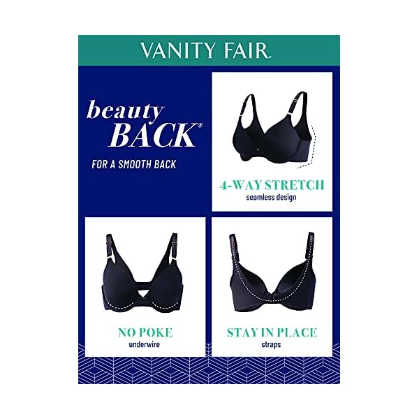 Vanity-Fair-Womens-Full-Coverage-Beauty-Back-Smoothing-Bra Vanity Fair Women's Full Coverage Beauty Back Smoothing Bra (34B-42D), Underwire-Black, 38B