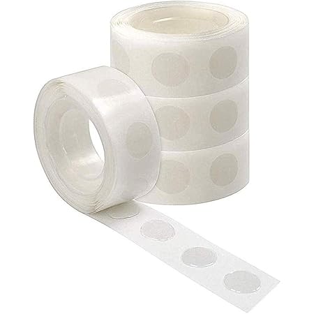 Amazon Dearmin 超強力 4本入 Diy 両面テープ 傷つけないセロテープ 耐水 耐熱 透明タイプ 合計400接着ドット 両面テープ 文房具 オフィス用品