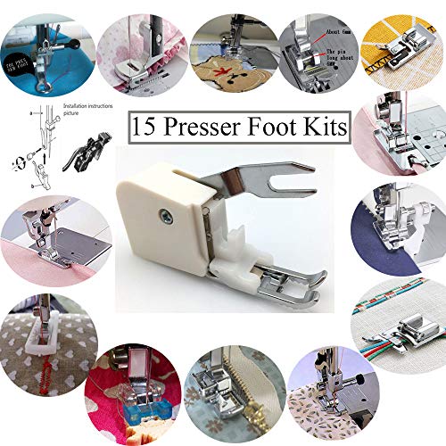 Kit de 15 Pies Prensatelas para Máquina de Coser miniatura 3