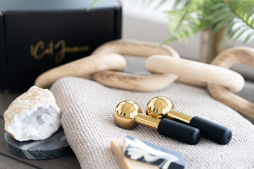 Miniatura 6 de Globos de hielo faciales de acero inoxidable para cara y ojos, reduce el enrojecimiento y las arrugas, rodillo facial de globo de hielo para el