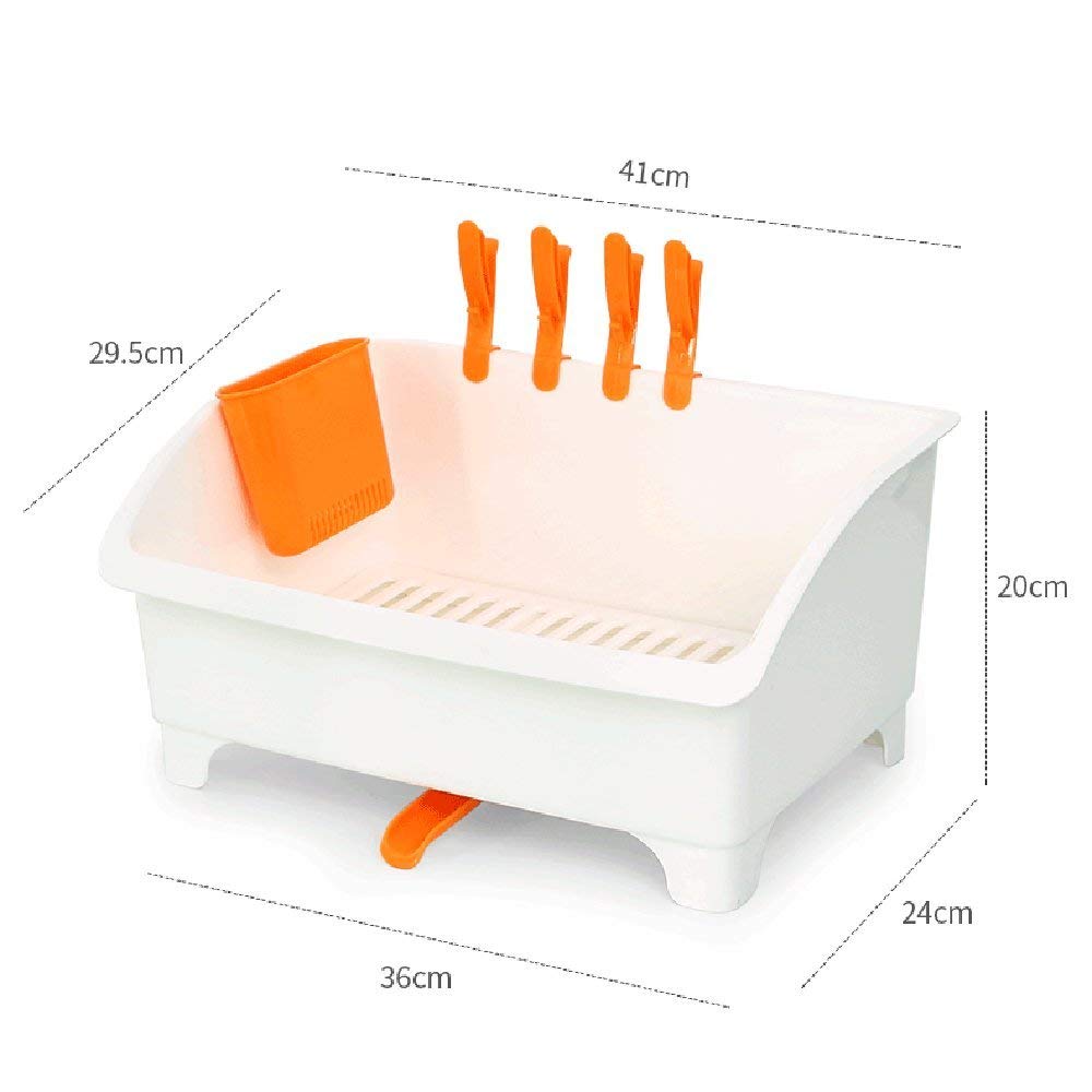 MU Ménage Portable Boîte de Rangement Portable Vaisselle Égouttée Cuisine Vaisselle en Bois en Bois Massif Panier De Rangement/Pratique Multifonction Grande Capacité Drain Rack Nécessités Quotidien