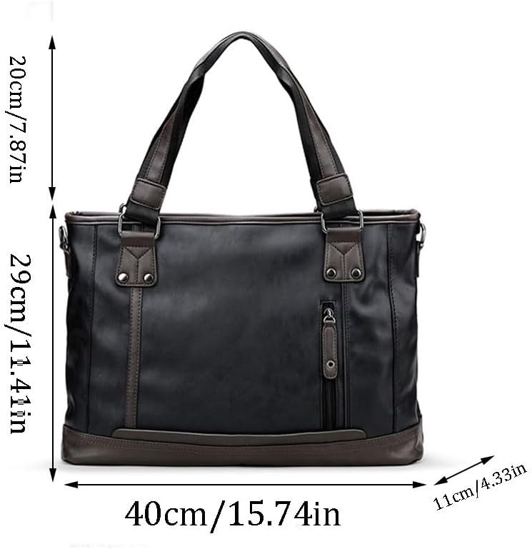 Men's Handbag Single Shoulder Crossbody Bag PU Horizontal Computer