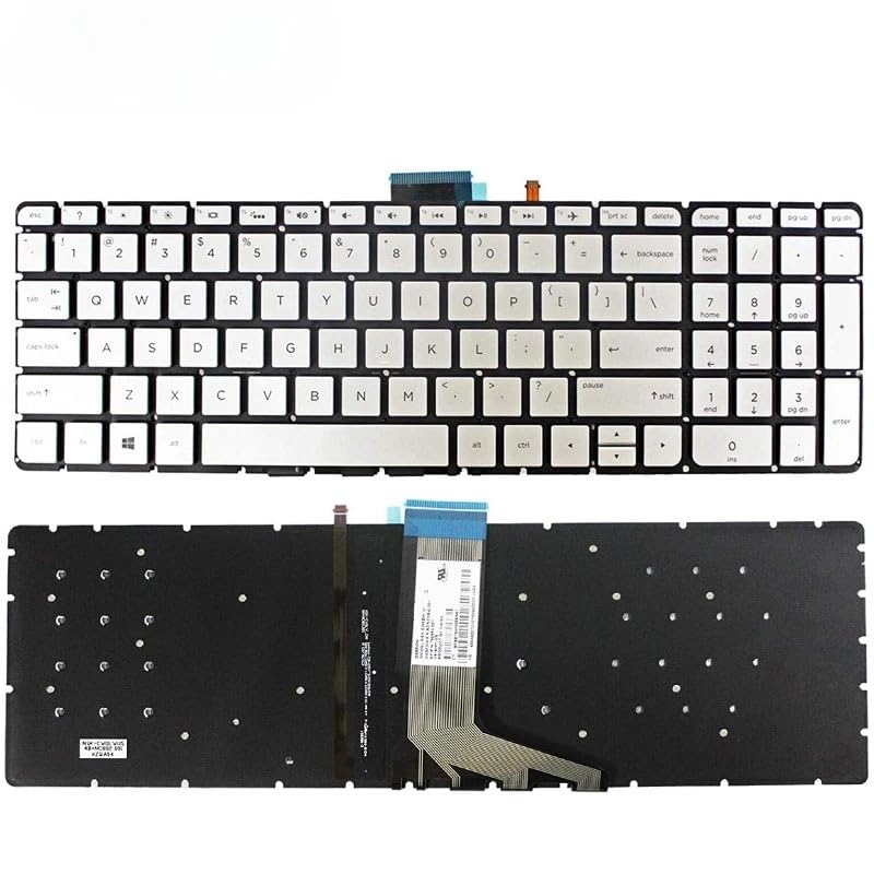 Clavier HP Envy m6-w rétroéclairé avec touches QWERTY argentées