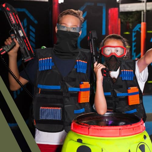 Motionchic 2 Sets Tactical Vest Kit with Mask Goggles for Kids Game Party by Motionchic - Image 6