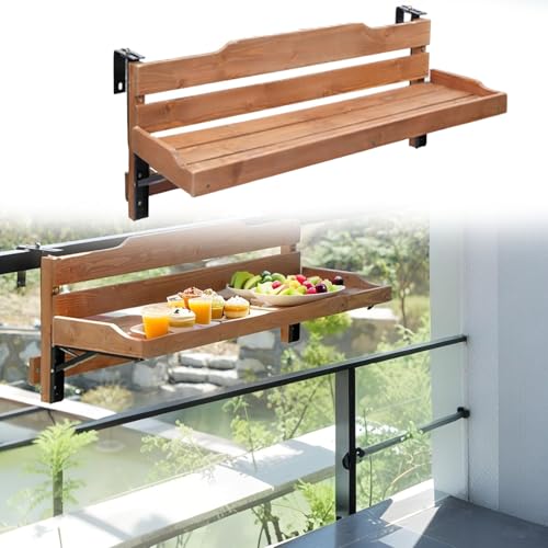 Bureau de balcon suspendu pliable table extérieure pour télétravail - 2