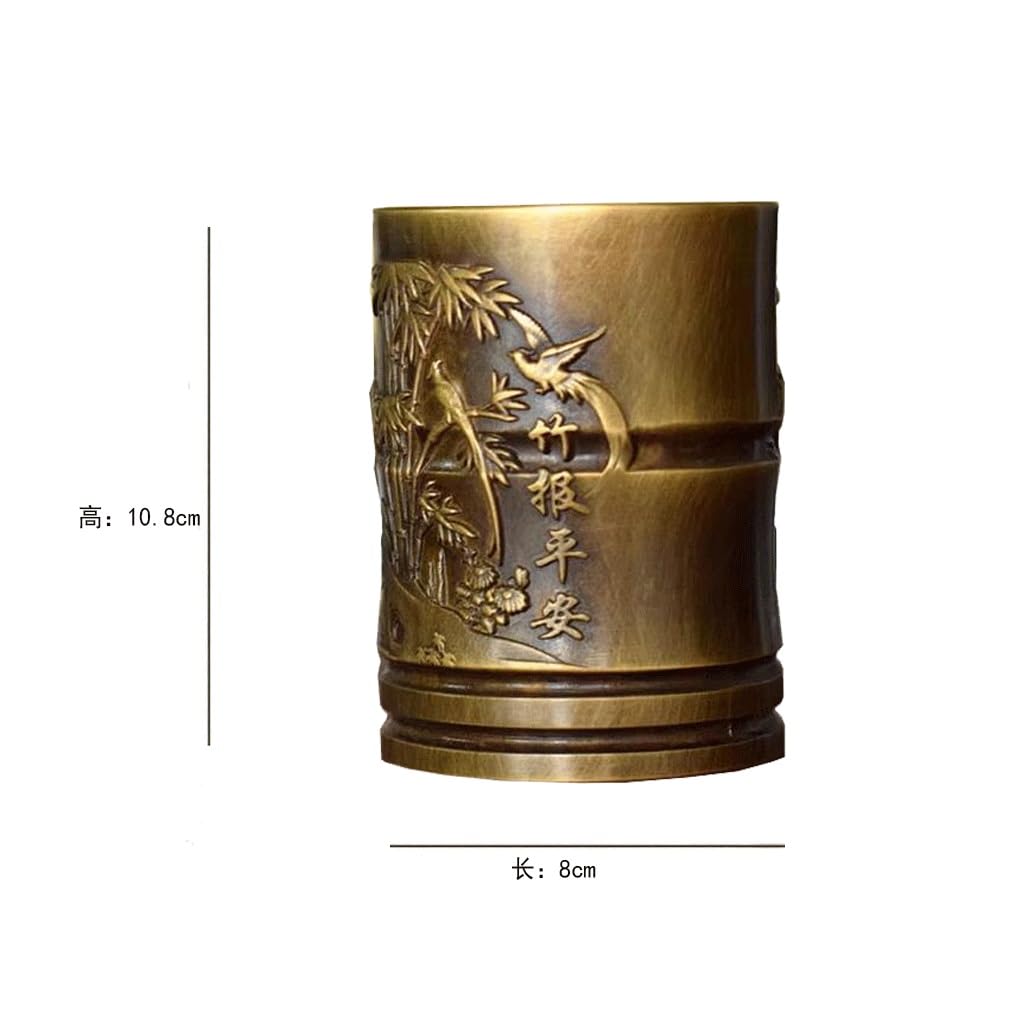 Portalápices pequeño de cobre, portalápices de cálculo de ábaco, portalápices de ábaco Ruyi, portalápices de cálculo de ábaco manual de latón, uso doméstico