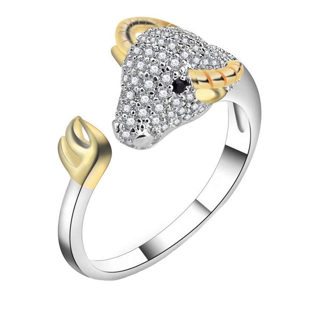 Bague Du Zodiaque Chinois En Acier Inoxydable - Taille Réglable - 12 Signes - Homme/Femme - Cadeau Personnalisé - Bijou Fantaisie