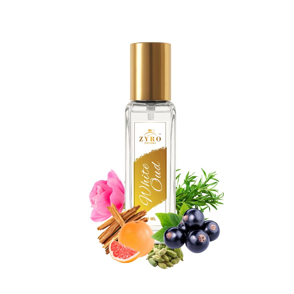 ZYRO White Oud Perfume for Men & Women 20ml | Long Lasting Oud Extrait De Parfum with Vanilla & Sandalwood Notes | Luxury Pocket Fragrance for Travel & Night Wear