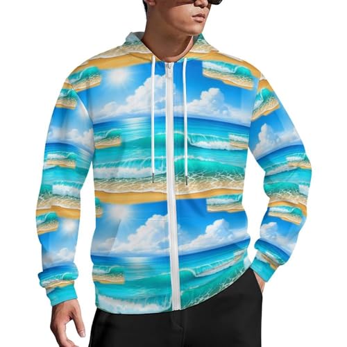 Sudadera con capucha casual para hombre con bolsillos miniatura 1