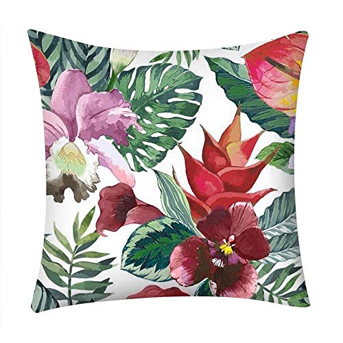 JURTEE - Spring Plant Printing Series - Pillowcases Lively Bright Fashion Simple Cushion Covers Pillowcover 45 * 45cm/18 * 18cm