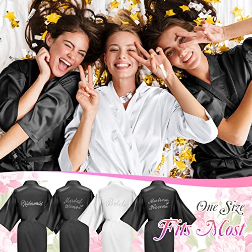 7 Pcs Bride Satin Robes Bridesmaid Robes Bridal Shower Kimono Clothes for Women Bridal Shower Wedding Bridesmaid Favors4