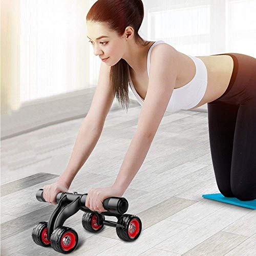PARATPAR MALL 4 Wheels Ab Roller Wheel Automatic Rebound Workout Roller Wheel, Abdominal Workout Fitness Exercise Equipment.