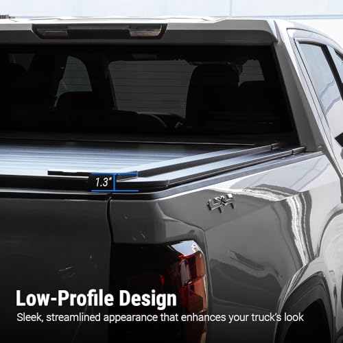 Syneticusa MB Retractable Tonneau Cover for Chevy Colorado & GMC Canyon 2015-2026 (5 FT), Hard Aluminum Truck Cover with Locking System, Waterproof Cargo Protection Compatible with Colorado & Canyon