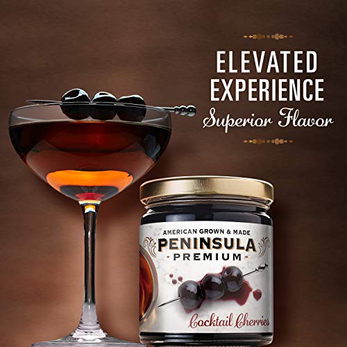 Peninsula Premium Cocktail Cherries | Award Winning | Deep Burgundy-Red | Silky Smooth, Rich Syrup | Luxe Fruit Forward, Sweet-Tart Flavor | American Grown & Made, 20 oz (2-Pack) - Thumbnail 6