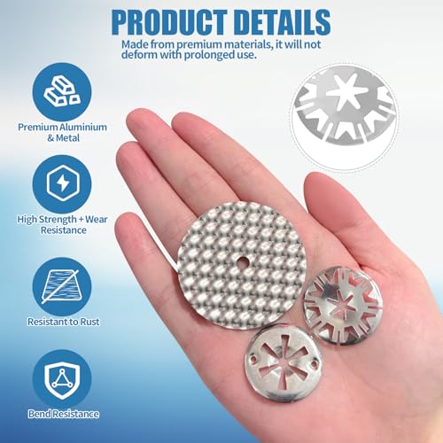 36 Stück Hitzeschutzplatte Reparatursatz für Auto, 30mm Klemmscheiben Hitzeschutzblech, 52mm Reparaturbleche, Hitzeschutzblech Auspuff Reparatursatz Kompatibel mit N90335004 (12 Sets)