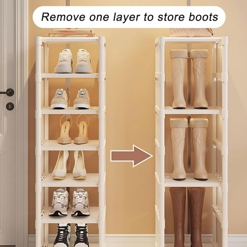 Étagère à chaussures étroite pour optimiser les petits espaces